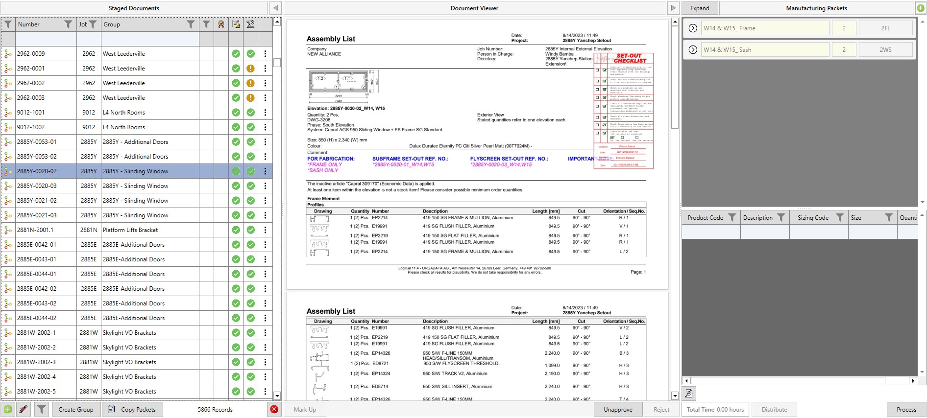 Designs uploaded are on the left, a preview is shown in the centre, and the packets for that design are shown on the right hand side