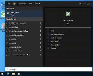 PRS Server Start Menu.png